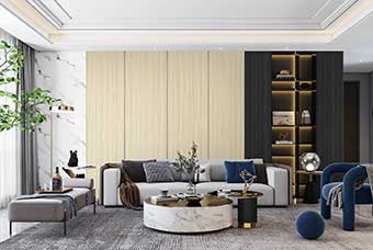 常州轻奢风格-客厅