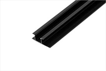 常州航空纤维墙咔铝合金带灯中条(哑黑氧化)